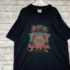 USA製90sヴィンテージTシャツ！シングルステッチ　ブラック半袖古着XL714