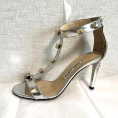 Jimmy Choo シルバーxゴールドスタッズサンダル ジミーチュー