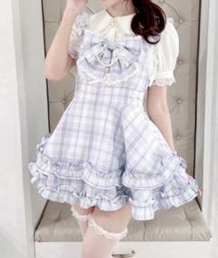 MARS プリメロ チェックDOLLYキャミワンピース 水色