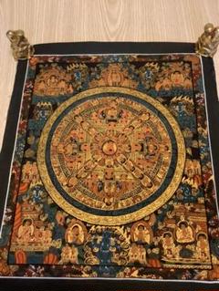 チベット刺繍のグルリンポチエ　タンカ　希少 チベット密教 タンカ 刺繍 曼荼羅 仏画 金剛薩埵 菩薩