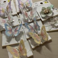 蝶・お花の髪飾り　浴衣の髪飾り　韓国チマチョゴリ用の髪飾り