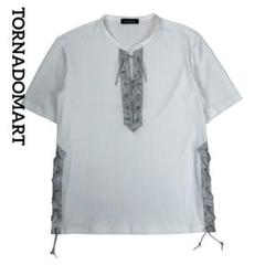 TORNADOMART トルネードマート レースアップTシャツ サイズLL
