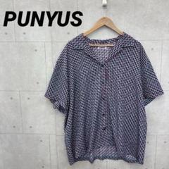 PUNYUS プニュズ 半袖シャツ 総柄 メンズ サイズ4 緑 黒 ピンク