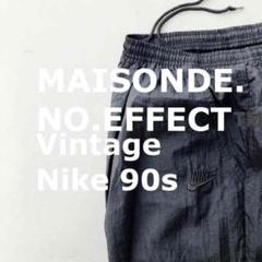 ナイキナイロン パンツ ヴィンテージ 90s 黒タグ OLD NIKE ジョグ