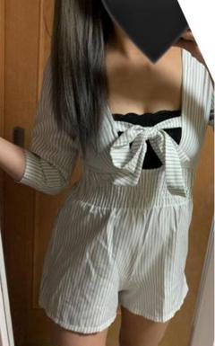 2way オールインワン ショートパンツ リボン