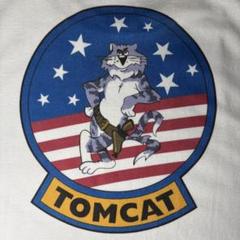 TOP GUN　Tシャツ　猫　TOMCAT　F14　ムービー　USA　星条旗