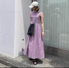 未使用　MYINE マイン　リネンライクマキシワンピース　ラベンダー
