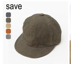 save リネンキャップ カラーオリーブ