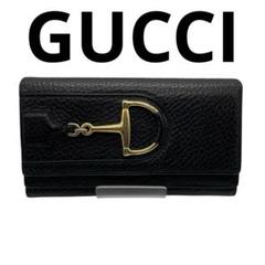 希少✨️ GUCCI オールドグッチ 長財布 ホースビット レザー ブラック GUCCI グッチ 700484 ラウンドファスナー ホースビット 長財布