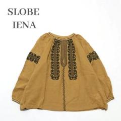 スローブイエナ SLOBE IENA 2way エンブロイダリーブラウス 黒刺繍 スローブイエナ クロスステッチ刺繍ブラウス バルーン エン