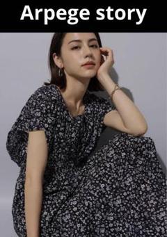 アルページュストーリー　ウエストシャーリングワンピース 美品 アルページュストーリー ウエストシャーリングワンピース
