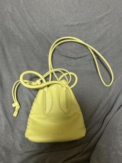 ADDI COUTURE ライムグリーン 巾着型ショルダーバッグ