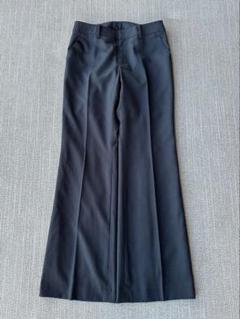 pin stripe pattern low rize flare slacks