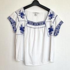 FOREVER 21 刺繍入り半袖ブラウス Lサイズ