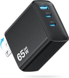 PD 充電器 65w　安全で低温 折りたたみ式プラグ Type C 急速充電器