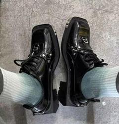 厚底　leather shoes Metal Parts sankuanz
