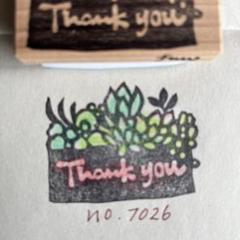 スタンプ　☆sale☆ No. 7026 thank you 多肉植物のサムネイル