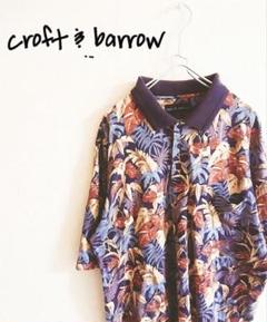 D220301 croft & barrow 総柄 半袖ポロシャツ