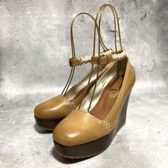 美品　トッズ　TOD'S (36.5) レザーパンプス　アンクルストラップ