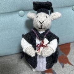 編みぐるみ　卒業　ウサギちゃん　兎　ハンドメイド　手作り