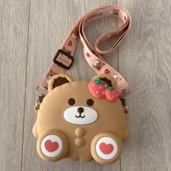 クマ型シリコンショルダーバッグ　子供用