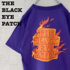 【即完売モデル】ブラックアイパッチ☆デカロゴ 　ファイアー Tシャツ　418