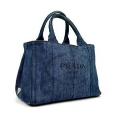 ⭐️良品⭐️PRADA カナパ S デニム トートバッグ　 　　　　　ゴールド金具 PRADA プラダ カナパ ショルダーバッグ トート バッグ デニム