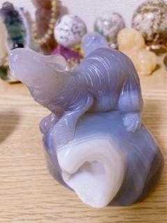 天然石 瑪瑙ジオード 動物