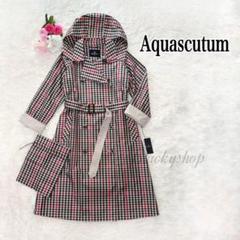 メ4033    美品　AquascutumアクアスキュータムレインコートLL 美品 アクアスキュータム レインコート レディース SIZE M (M