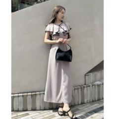 snidel スナイデル ラッフルボレロパイピングワンピース グレー GRY SNIDEL（スナイデル）の「【WEB限定サイズあり】ラッフルボレロ