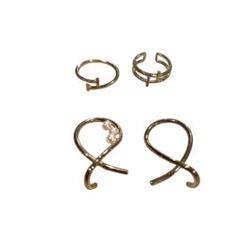 【新品未使用】ゴールド イヤーカフ シング 4点セット ステンレス アクセサリー