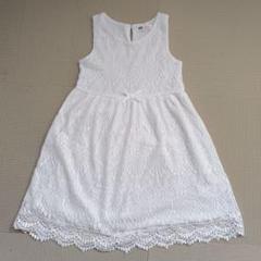 H&M ホワイト ノースリーブ ワンピース 122/128
