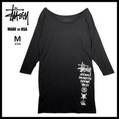 ステューシー STUSSY 長袖ワンピース USA製 00s 古着 M ブラック