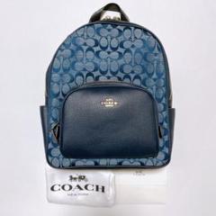 COACH コーチ リュック シグネチャー デニム 青 ネイビー COACH コーチ リュック シグネチャー デニム 青 ネイビー - メルカリ