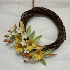 樹脂粘土　ひまわりリース　ハンドメイド
