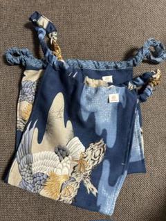 浴衣リメイク ワイドパンツ レースバッグセット！お値下げしました。 浴衣リメイク ワイドパンツ レースバッグセット！お値下げしま
