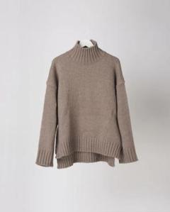 GWセール!5/5まで magnolia オーバータートルスリットニット
