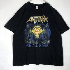 2901　ANTHRAX 　バンT　ビッグプリント　半袖　Tシャツ　黒