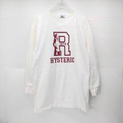 HYSTERIC GLAMOUR グラビアガール ロンT 厚手 Vネック 白