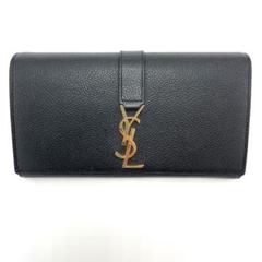 美品☆サンローラン ラージフラップウォレット 長財布 YSLライン 414567