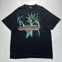 90s ハーレー USA製 ビンテージTシャツ XL 黒 自由の女神 6776 90s ハーレー USA製 ビンテージTシャツ XL 黒 自由の女神 6776