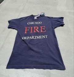 90's CHICAGO FIRE DEPARTMENT Tシャツ ネイビー