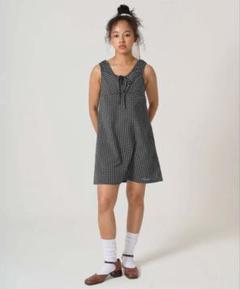 チェック柄 ノースリーブギャザーワンピース TINA：JOJUN - メルカリ