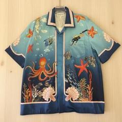 CASABLANCA アロハシャツ 半袖 シャツ Casablanca アロハシャツ 半袖シャツ シルク クジラ - メルカリ