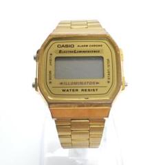 ゴールド デジタル腕時計 CASIO カシオ デジタル腕時計 ゴールド A168 【W7-67】 - メルカリ
