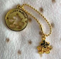 ディズニーランド ミッキー キーホルダー ゴールド 2000年 希少 レア