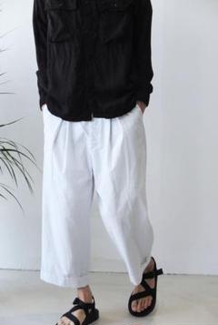 URU SEERSUCKER WIDE PANTS 2 IVORY