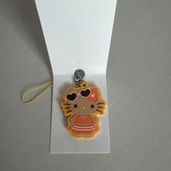 日焼けキティ ラバーストラップ イエロー 黄色