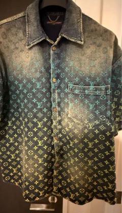 美品　大きいサイズ2XL　LOUIS VUITTON　シャツ　モノグラム　総柄 楽天市場】モノグラム デニム ヴィトン（カジュアルシャツ