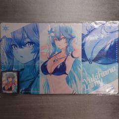 α1 ホロライブ 青ビキニ&ネックレス 雪花ラミィ スリーブ&プレイマット